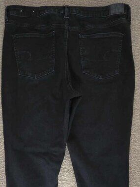 American Eagle AE Super High Rise Jegging The Dream Black Jeans Size 18 Reg